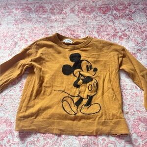 GAP Kids Mustard Mickey Mouse Sweater